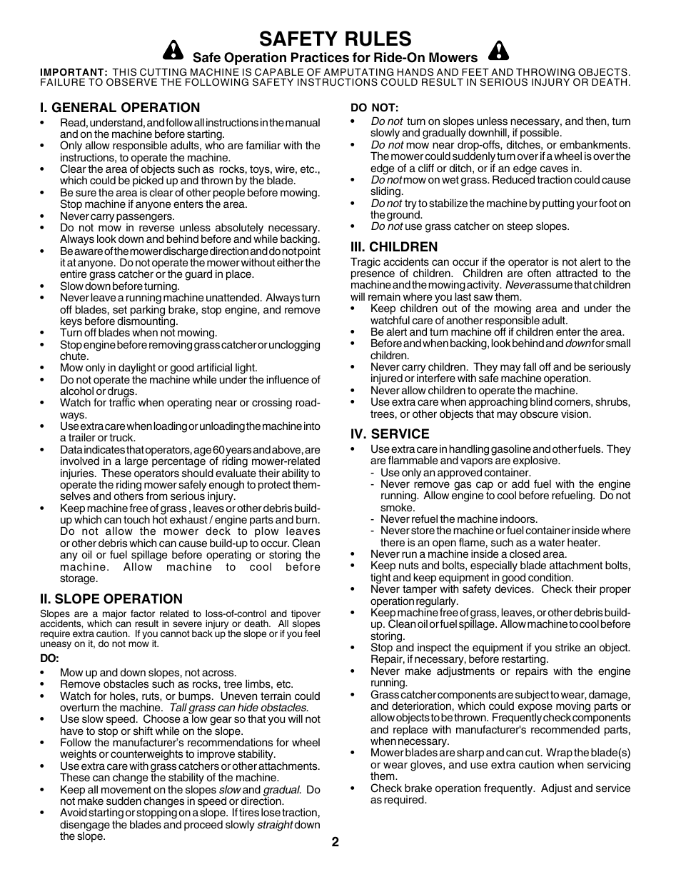Safety rules | Poulan 178379 User Manual | Page 2 / 48
