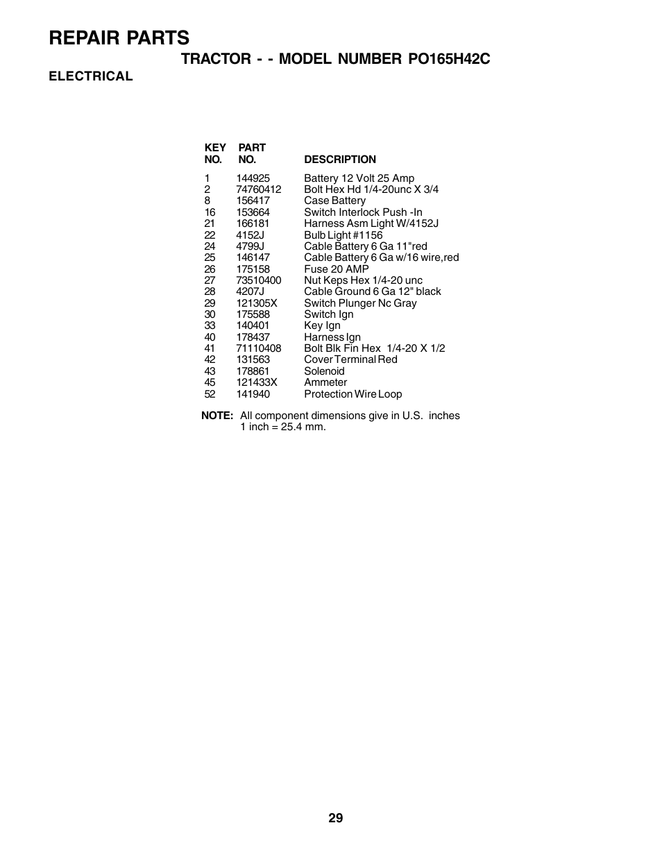 Repair parts | Poulan 178379 User Manual | Page 29 / 48