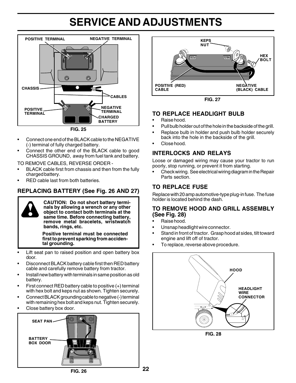 Service and adjustments | Poulan 176038 User Manual | Page 22 / 48