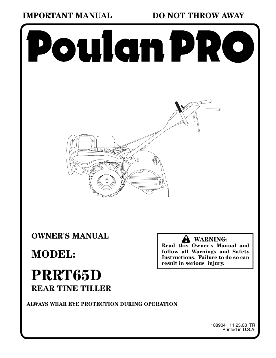 Poulan 188904 User Manual | 28 pages