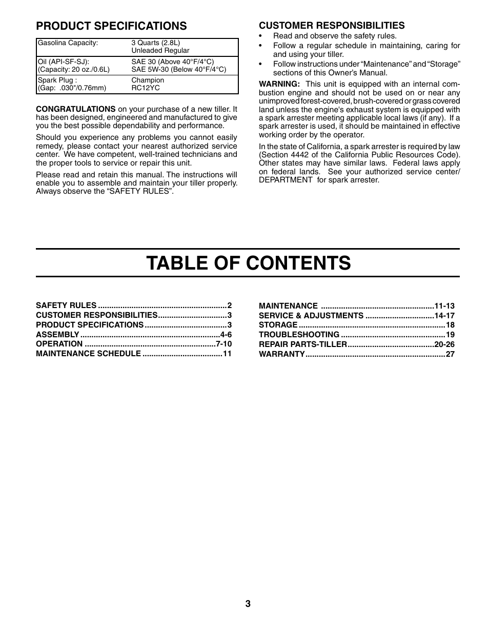 Poulan 188904 User Manual | Page 3 / 28
