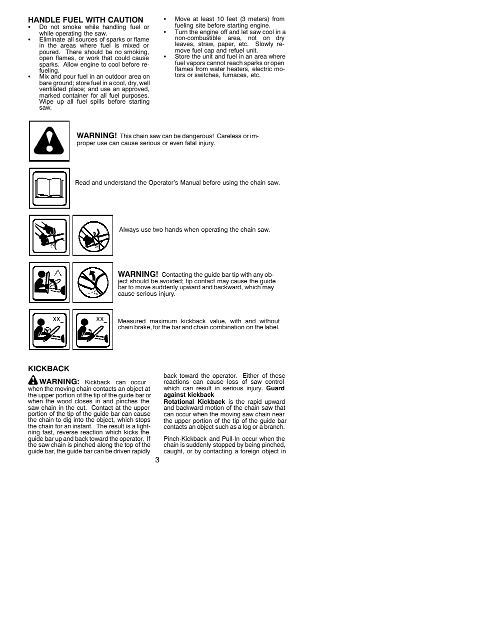 Poulan Pro 295 User Manual | Page 3 / 15