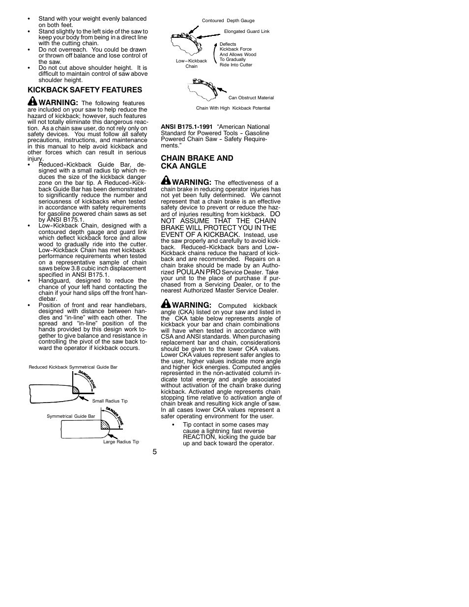 Poulan Pro 295 User Manual | Page 5 / 15