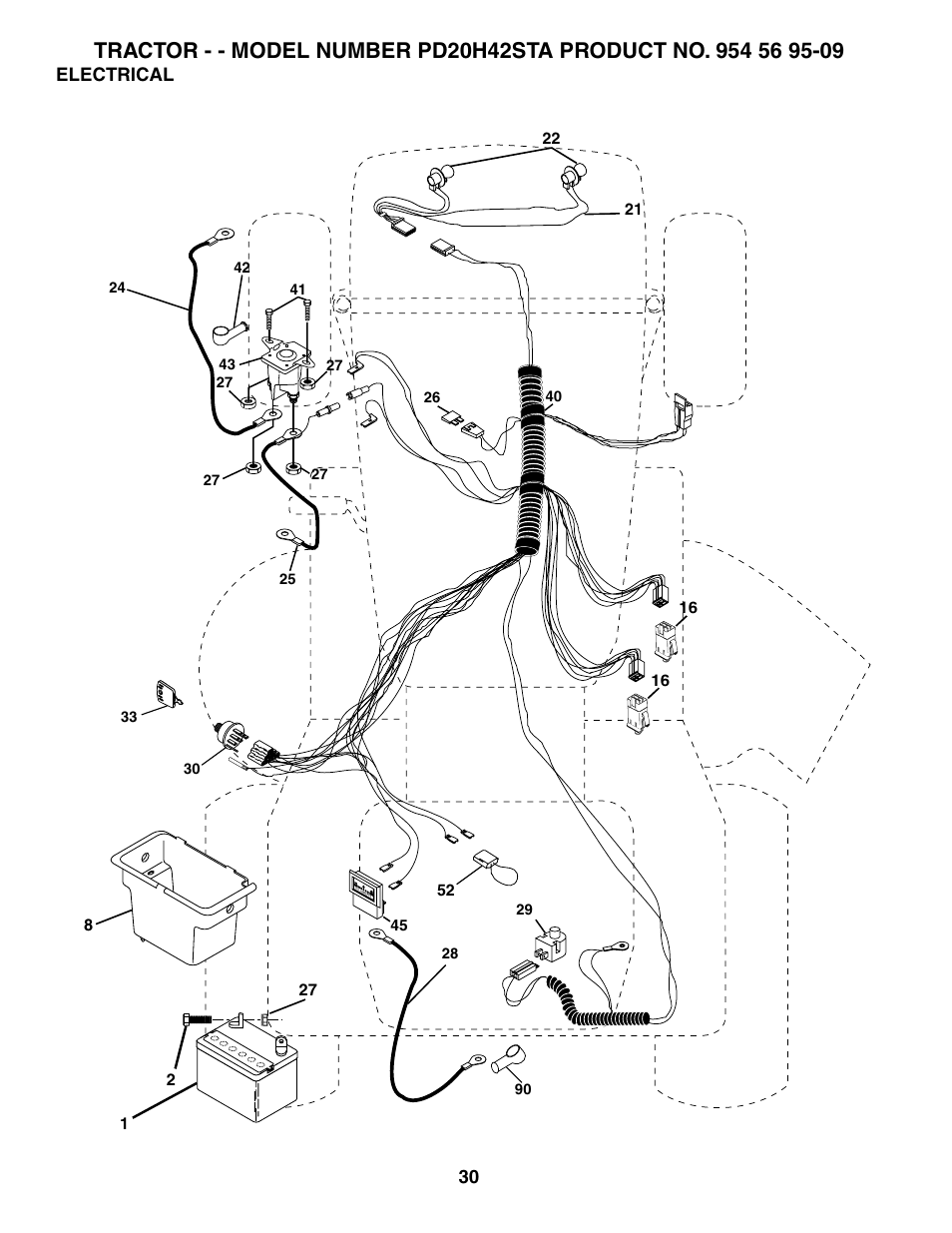Electrical | Poulan 184617 User Manual | Page 30 / 48