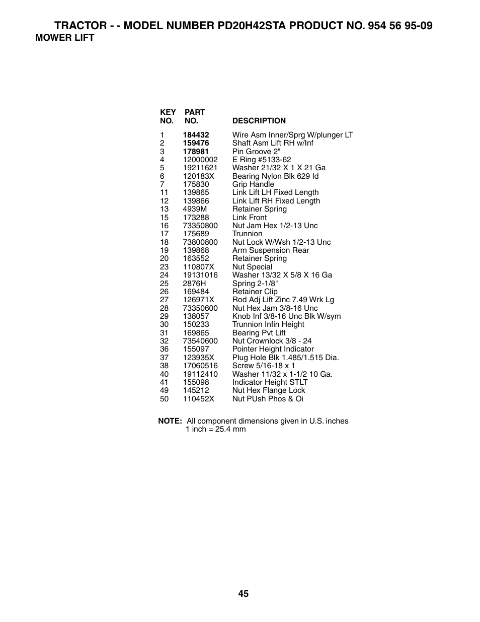 Poulan 184617 User Manual | Page 45 / 48