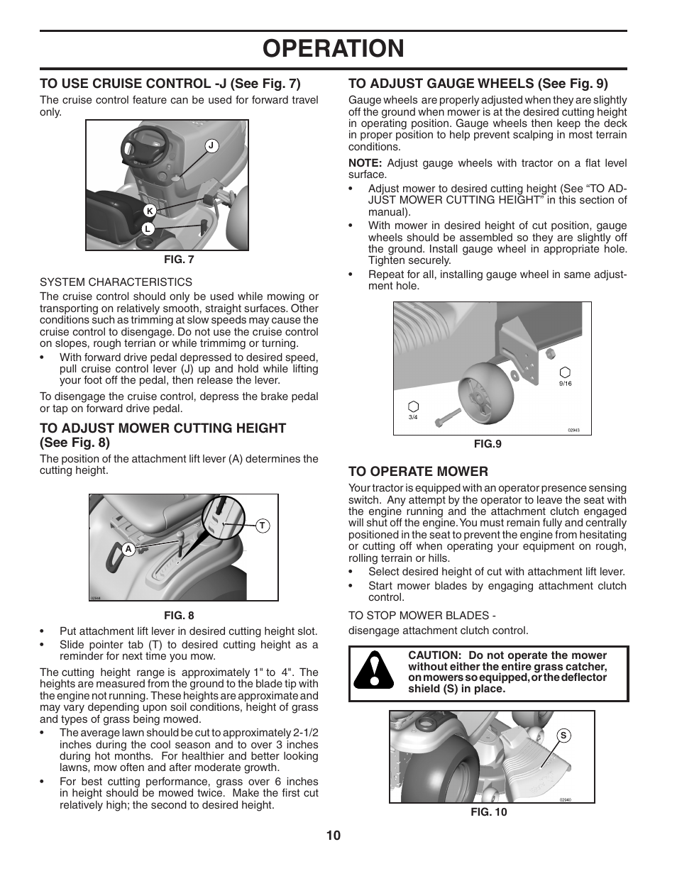 Operation | Poulan 403808 User Manual | Page 10 / 30