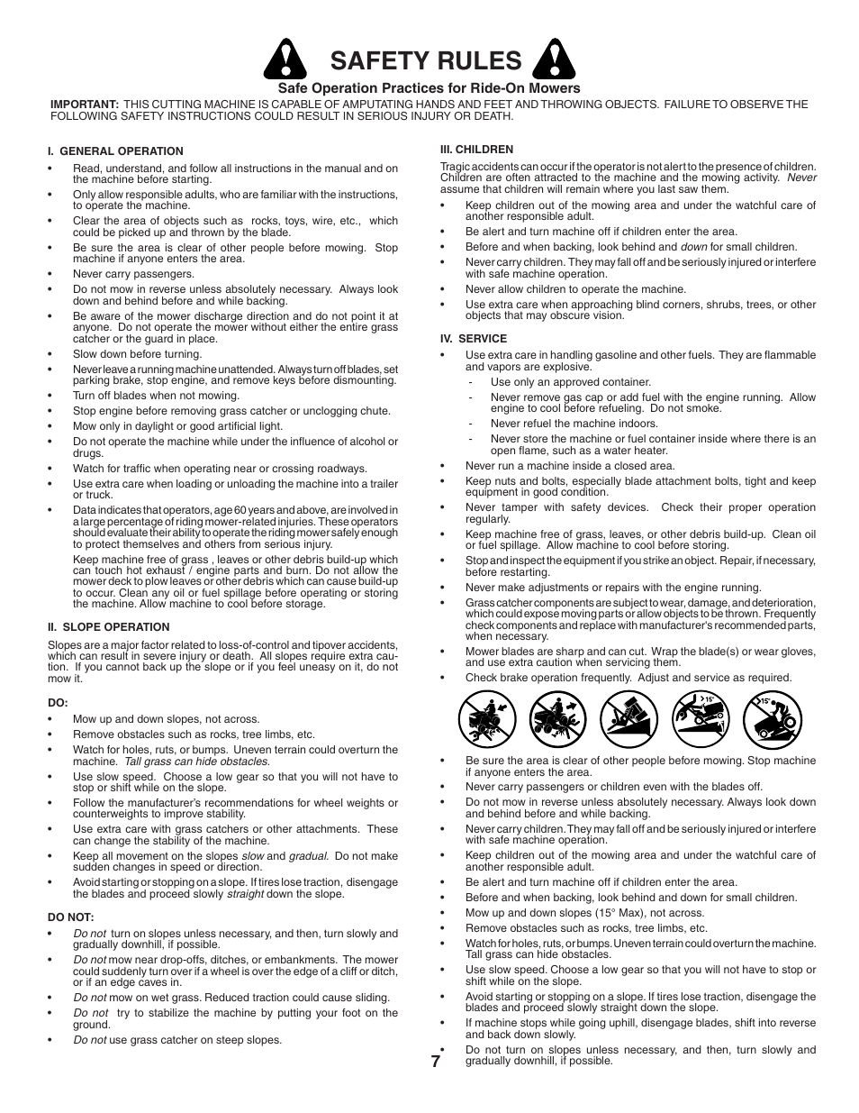Safety rules | Poulan LTGTB48A User Manual | Page 7 / 8