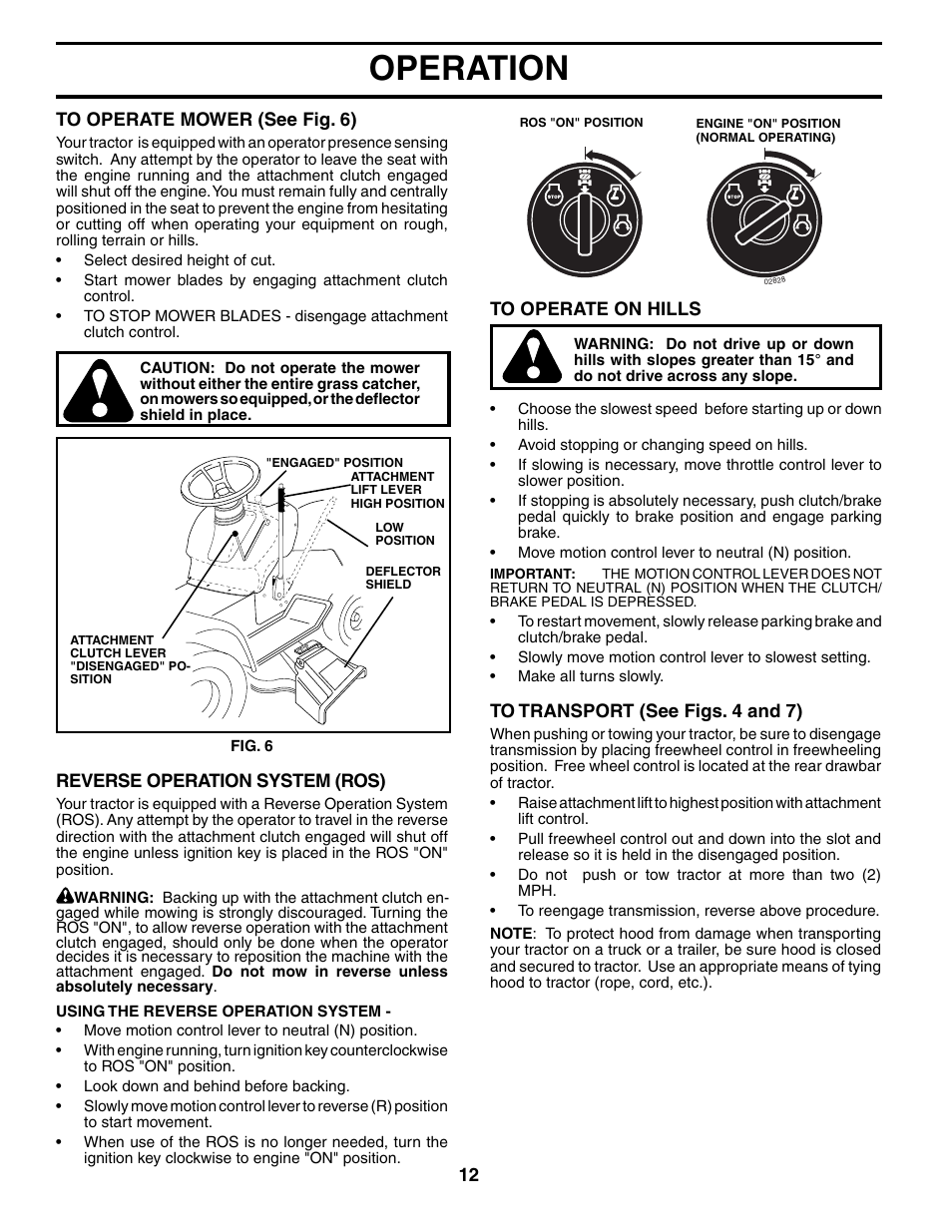 Operation | Poulan 195620 User Manual | Page 12 / 30