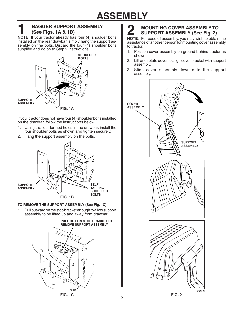 Assembly | Poulan 183187 User Manual | Page 5 / 13