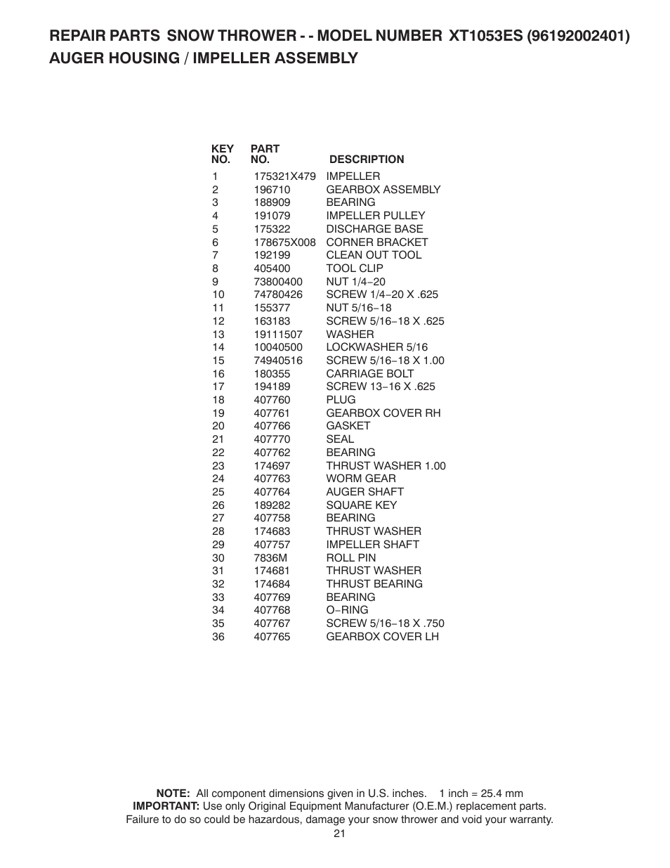 Poulan 96192002401 User Manual | Page 21 / 40