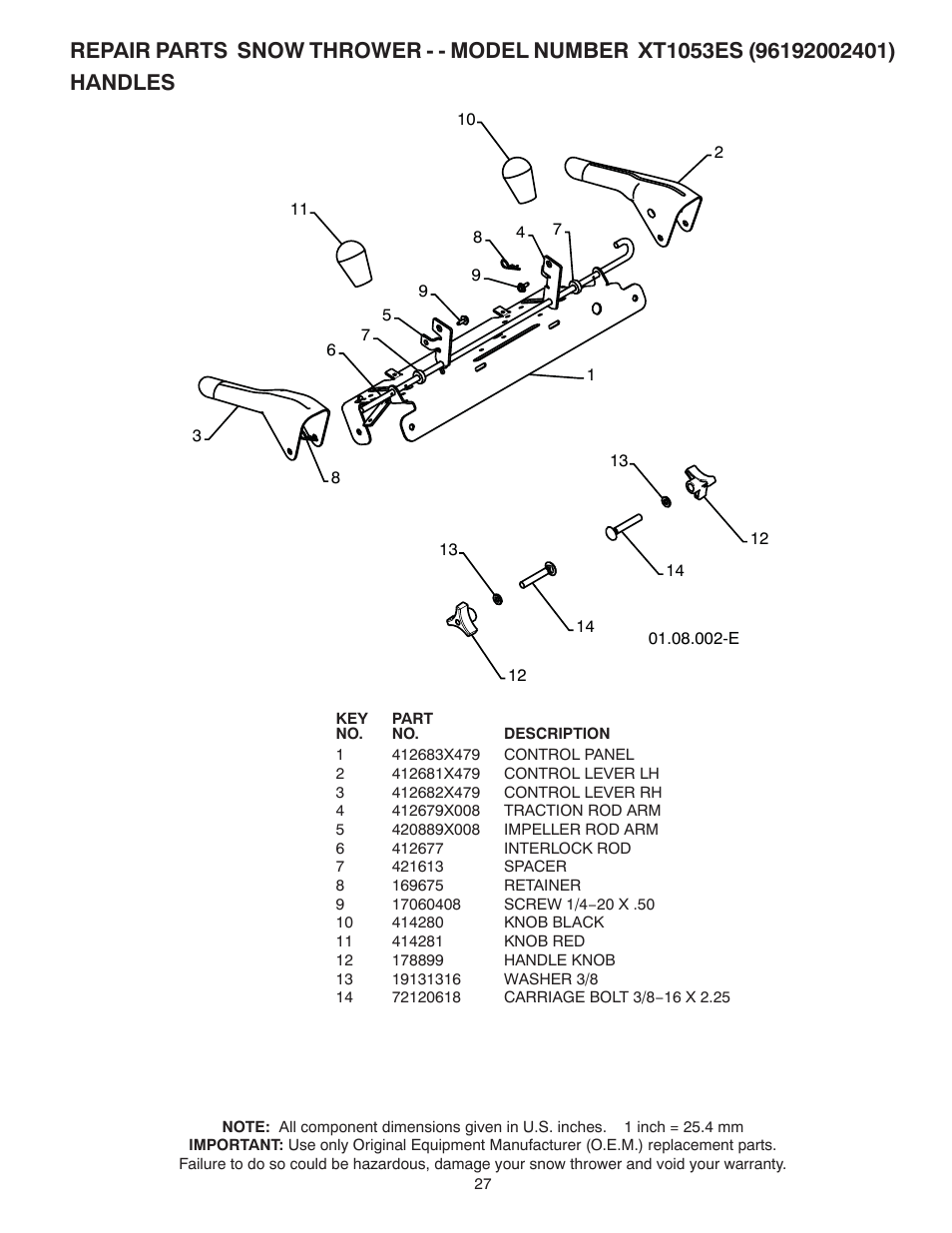 Poulan 96192002401 User Manual | Page 27 / 40