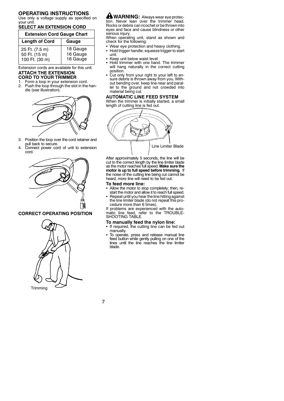 Poulan Mini Trim Auto 545186764 User Manual | Page 7 / 12