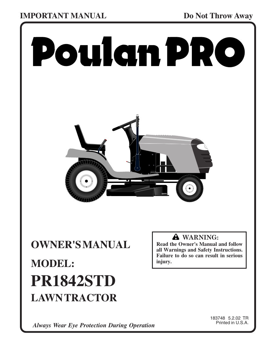 Poulan 183748 User Manual | 48 pages