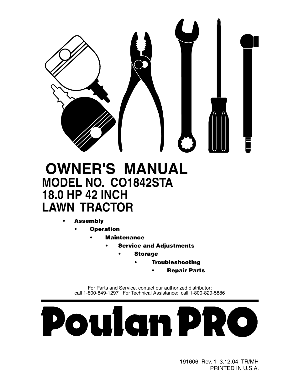 Poulan 191606 User Manual | 29 pages