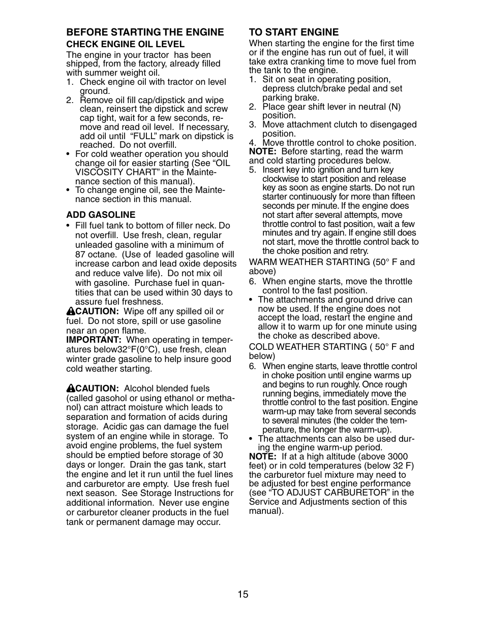 Poulan 191606 User Manual | Page 15 / 29