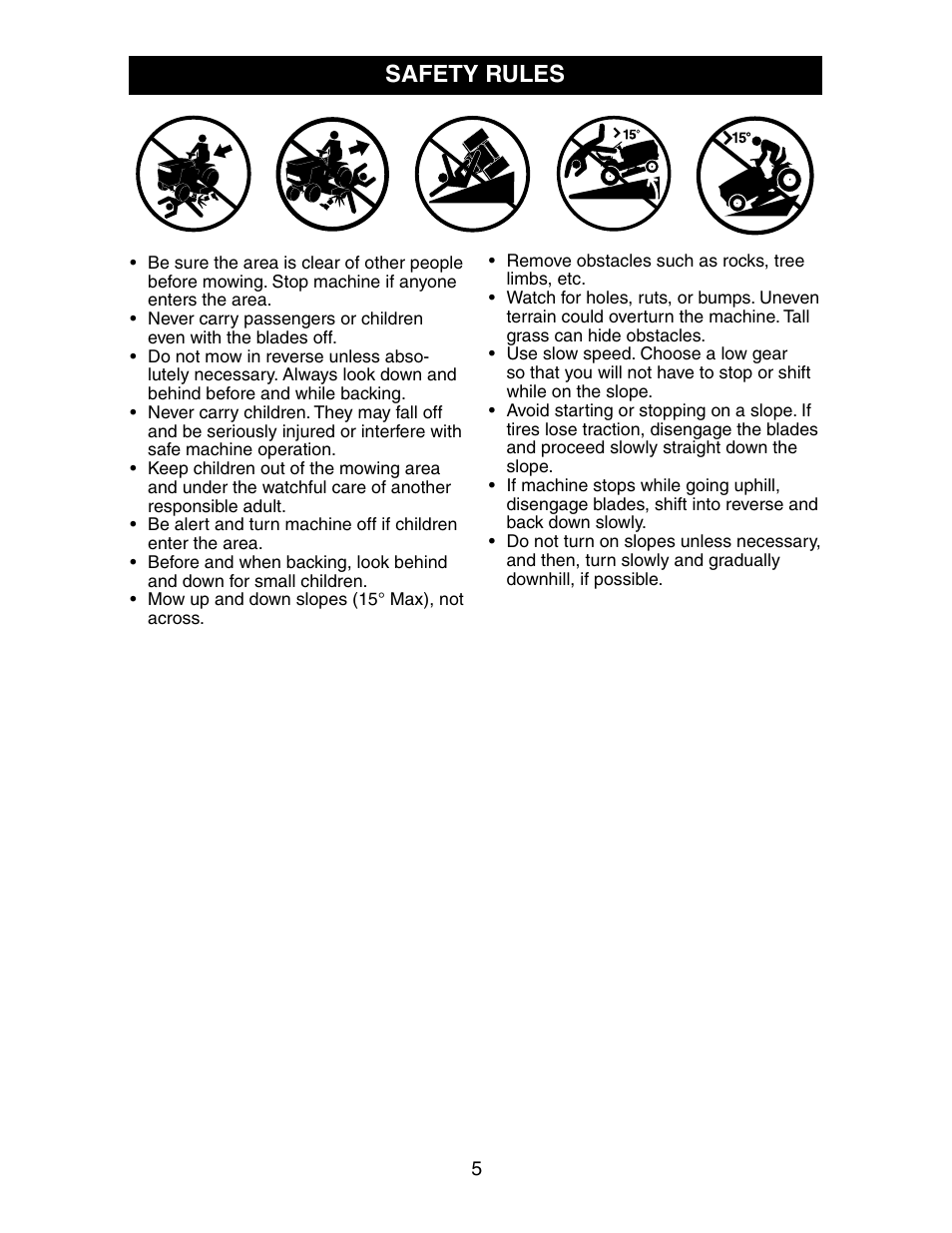 Safety rules | Poulan 191606 User Manual | Page 5 / 29