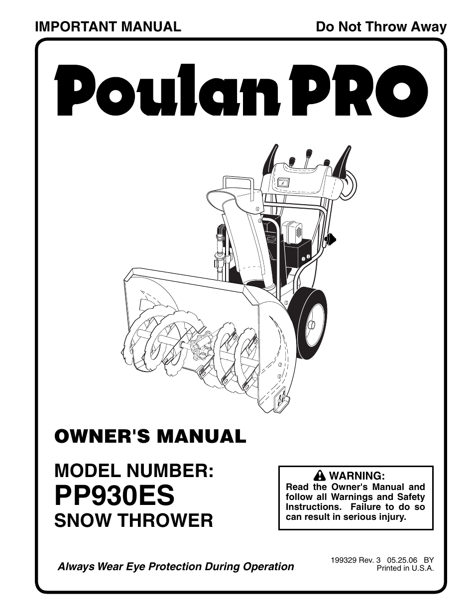 Poulan 96192000600 User Manual | 20 pages