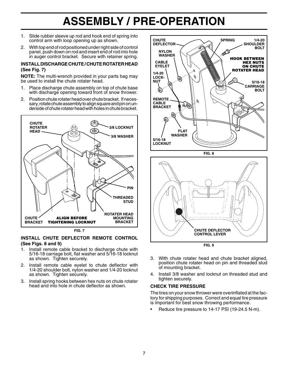 Assembly / pre-operation | Poulan 96192000600 User Manual | Page 7 / 20