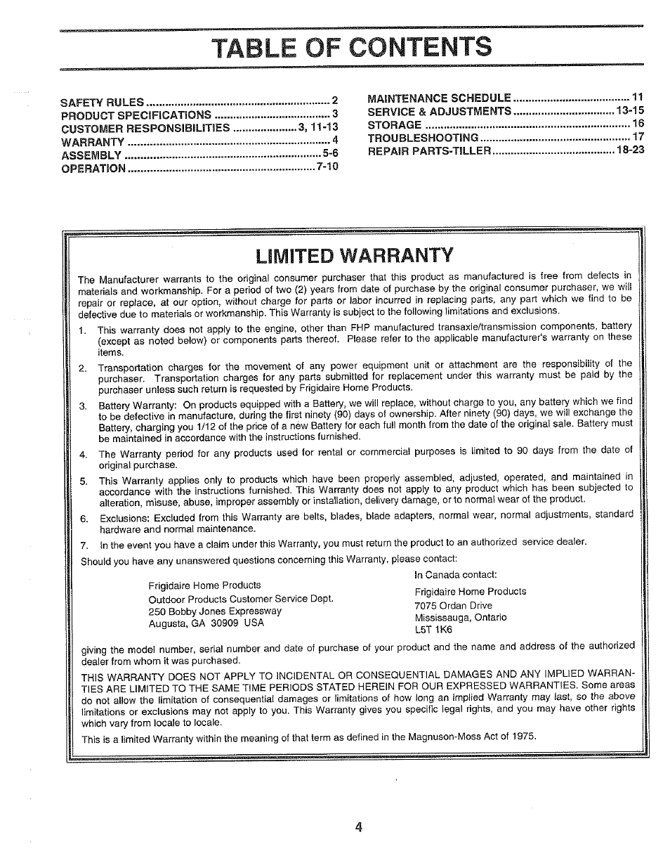 Poulan HDF550H User Manual | Page 4 / 24