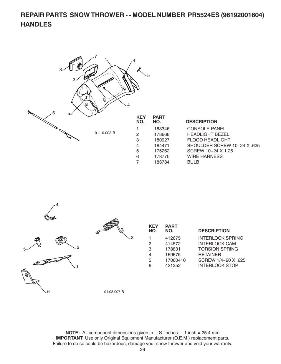 Poulan Pro PR5524ES SNOW THROWER User Manual | Page 29 / 40