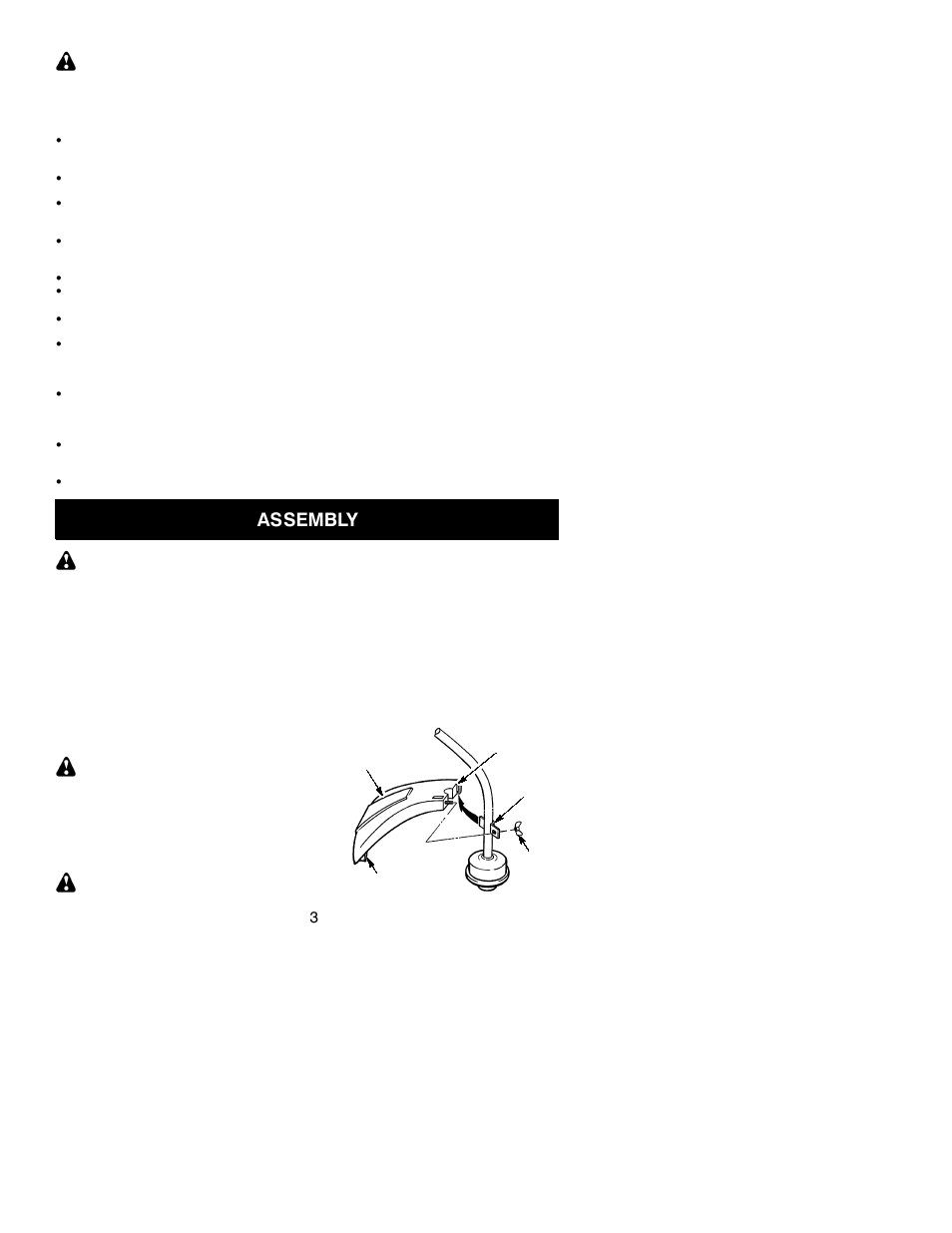 Assembly | Poulan FX25 LE User Manual | Page 3 / 11