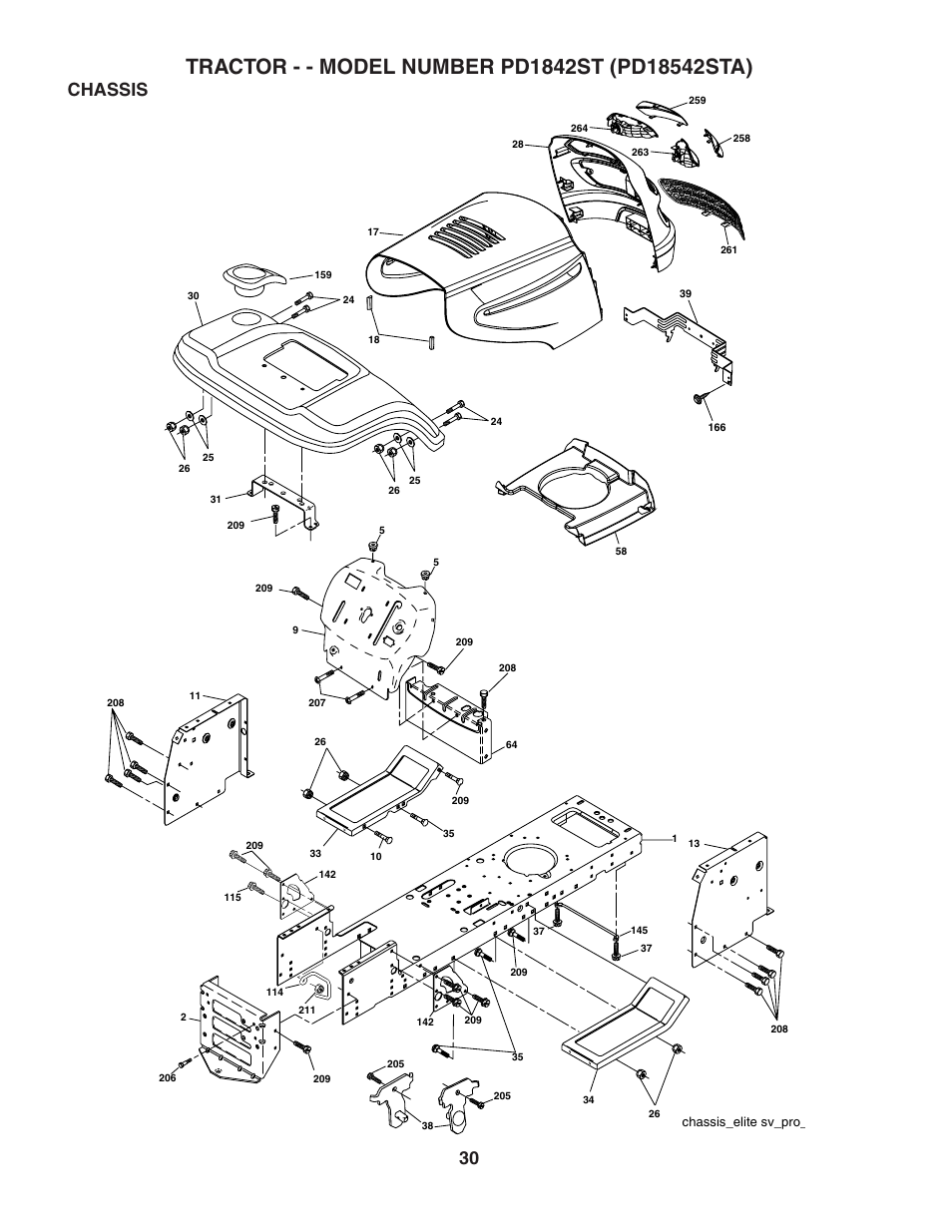 Chassis | Poulan 188737 User Manual | Page 30 / 48