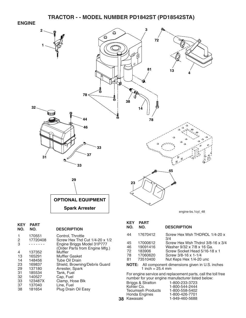 Poulan 188737 User Manual | Page 38 / 48