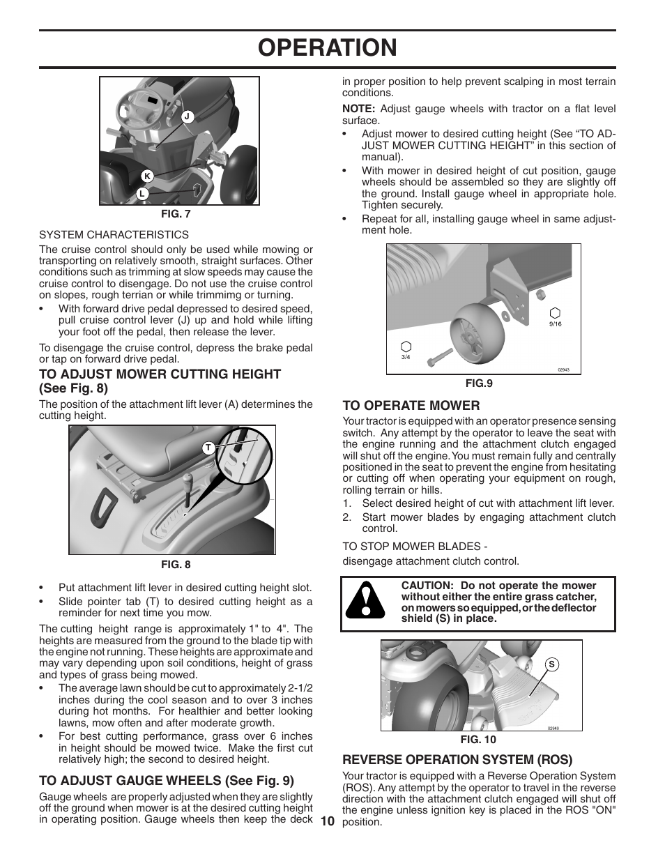 Operation | Poulan 402557 User Manual | Page 10 / 30