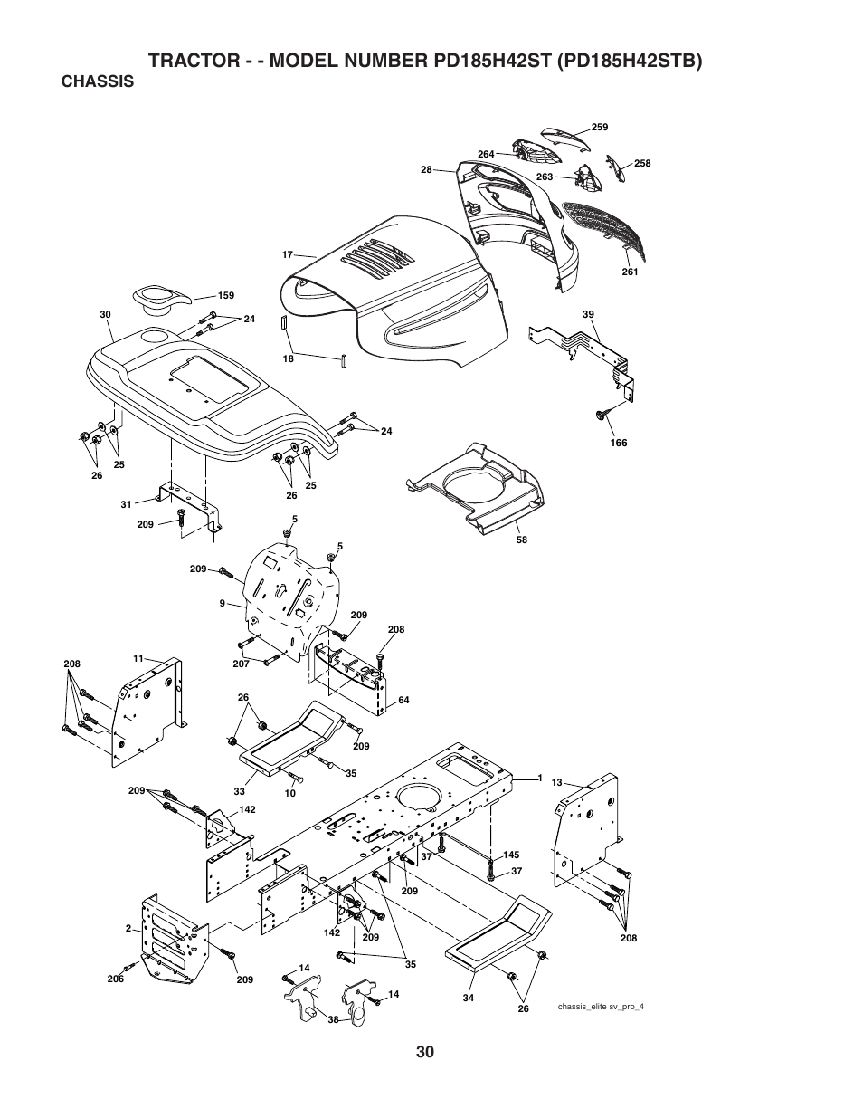 Chassis | Poulan 190944 User Manual | Page 30 / 48