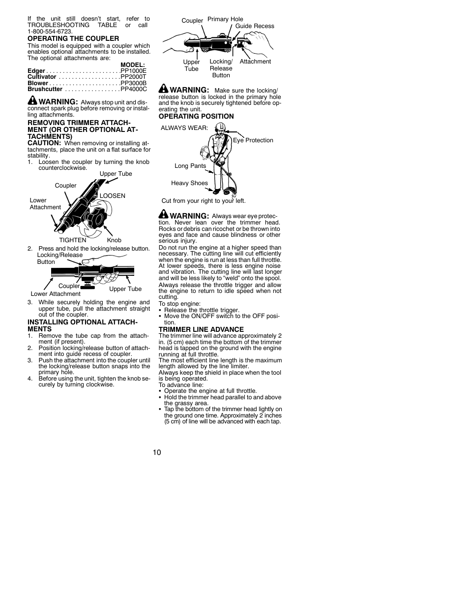 Poulan 530088155 User Manual | Page 10 / 16