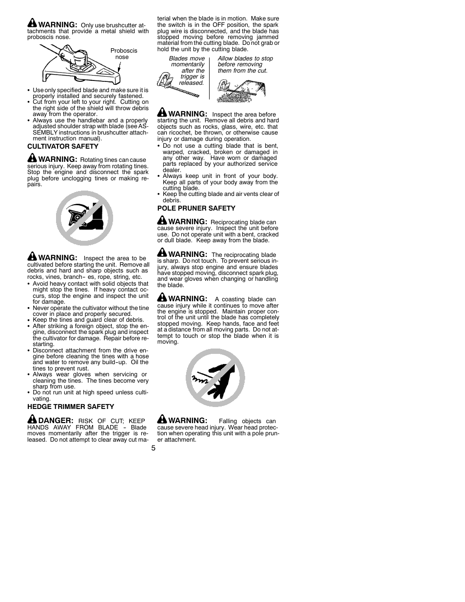 Poulan 530088155 User Manual | Page 5 / 16