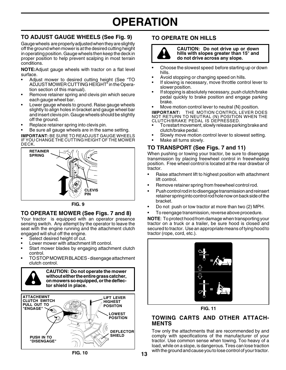 Operation | Poulan 178493 User Manual | Page 13 / 52