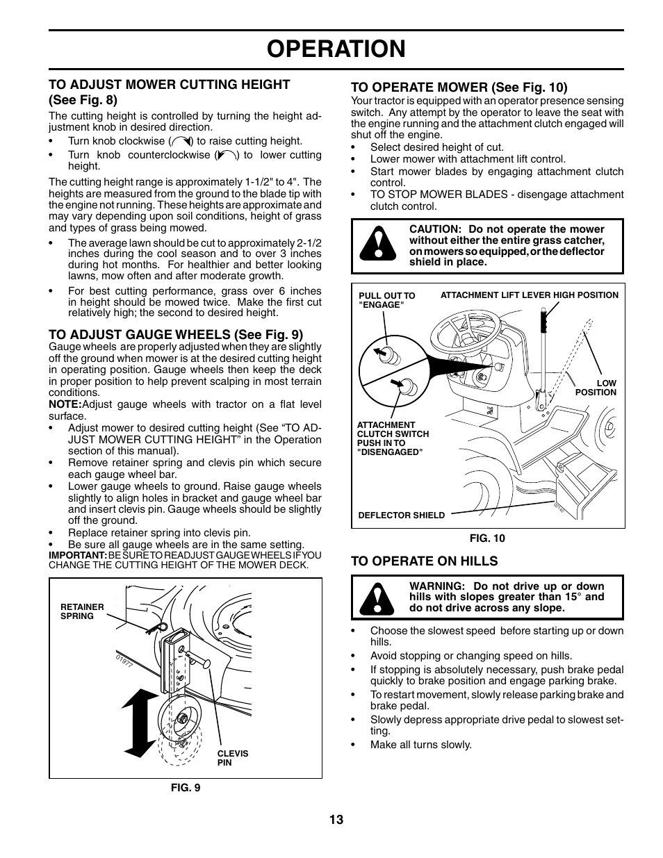 Operation | Poulan 186666 User Manual | Page 13 / 48