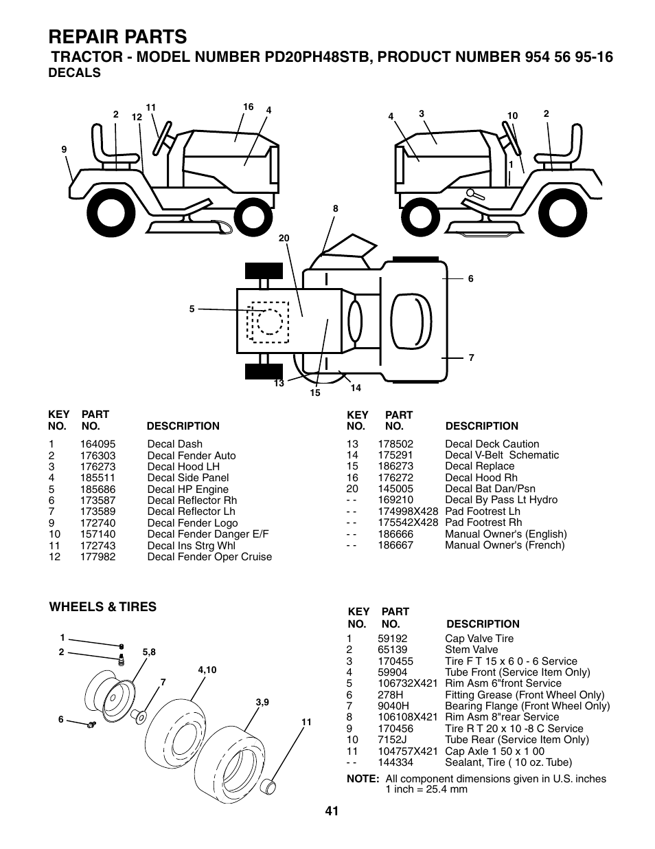 Repair parts | Poulan 186666 User Manual | Page 41 / 48
