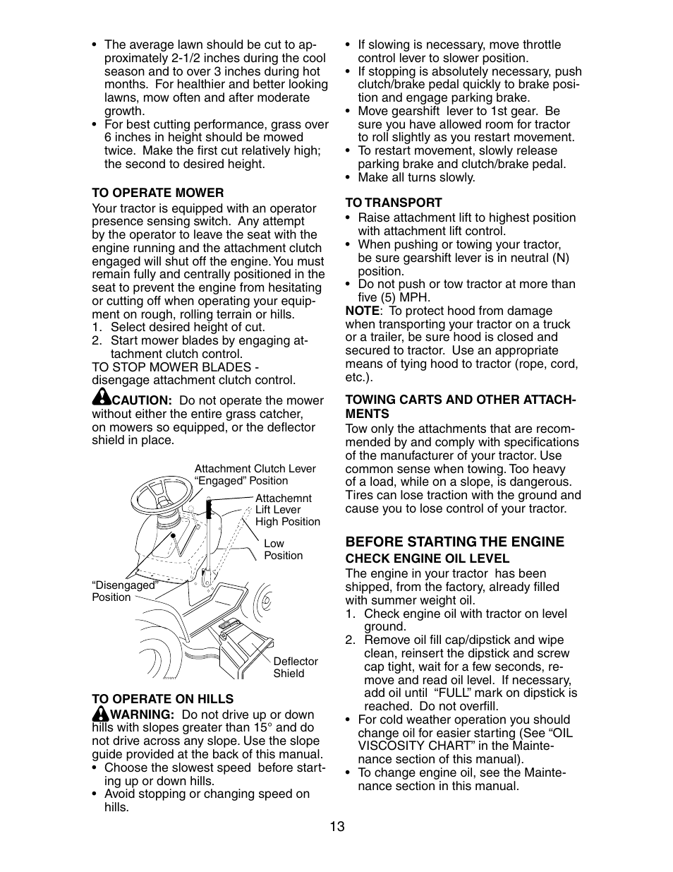 Poulan 271190 User Manual | Page 13 / 48