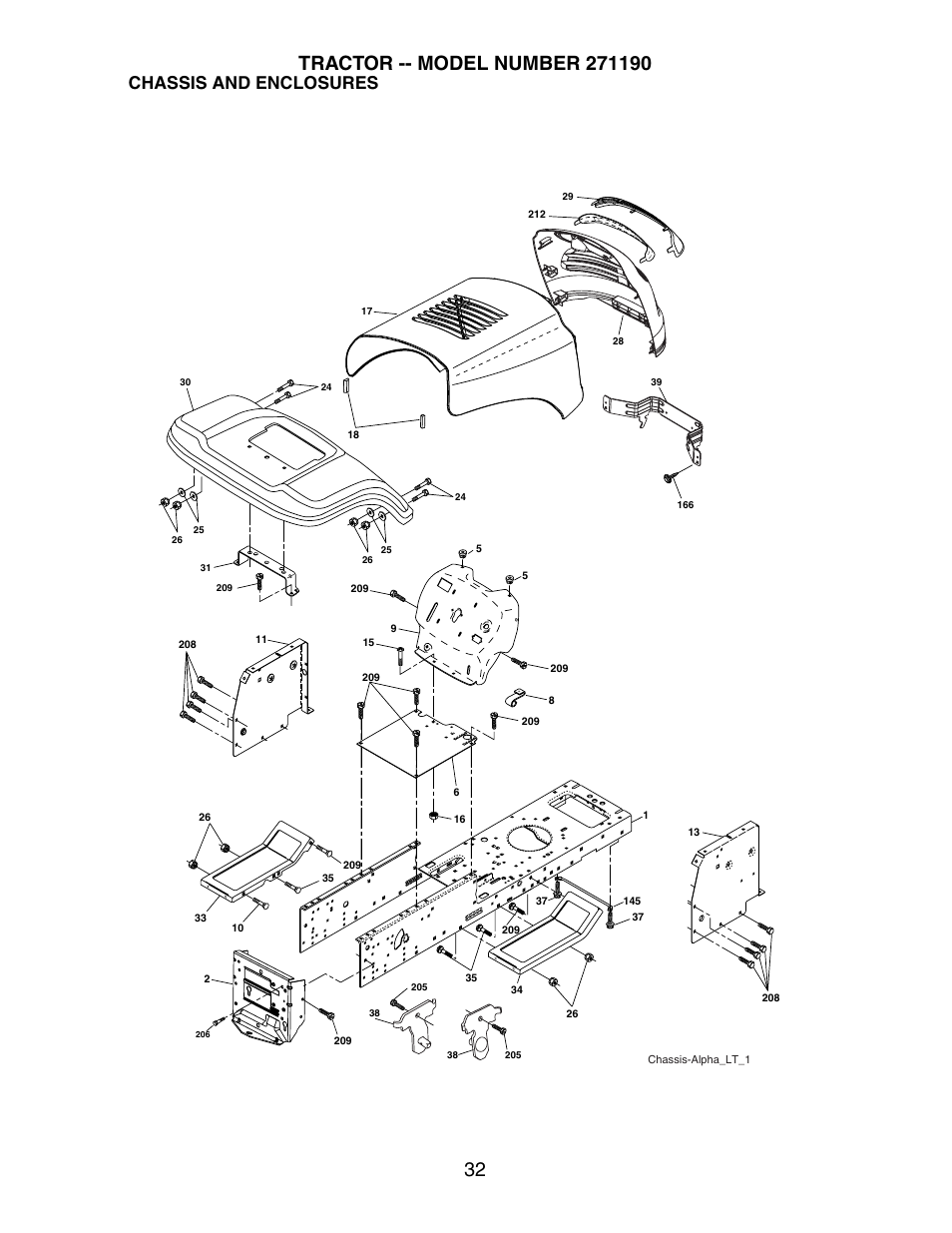 Chassis and enclosures | Poulan 271190 User Manual | Page 32 / 48