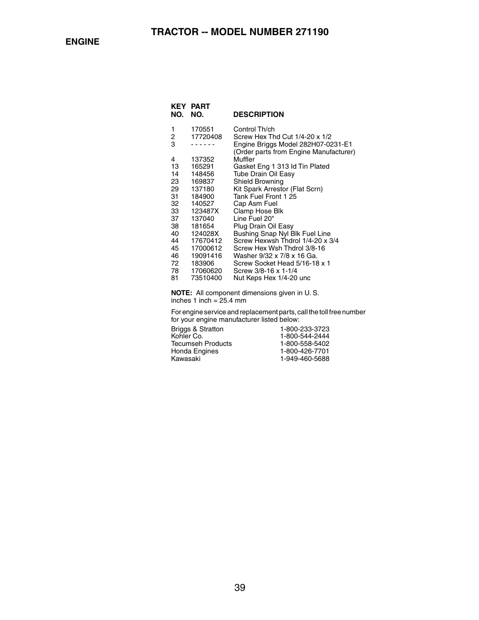 Poulan 271190 User Manual | Page 39 / 48