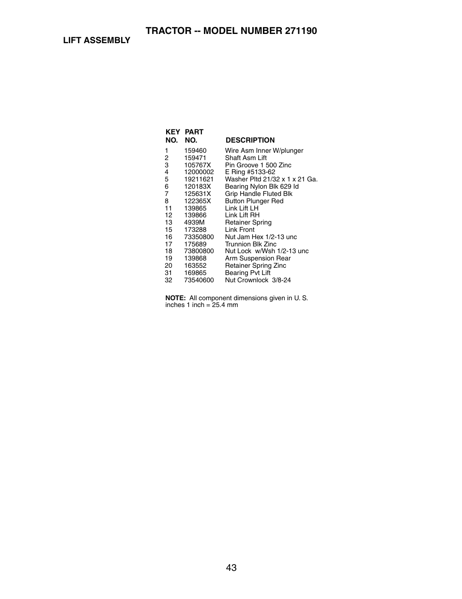 Poulan 271190 User Manual | Page 43 / 48