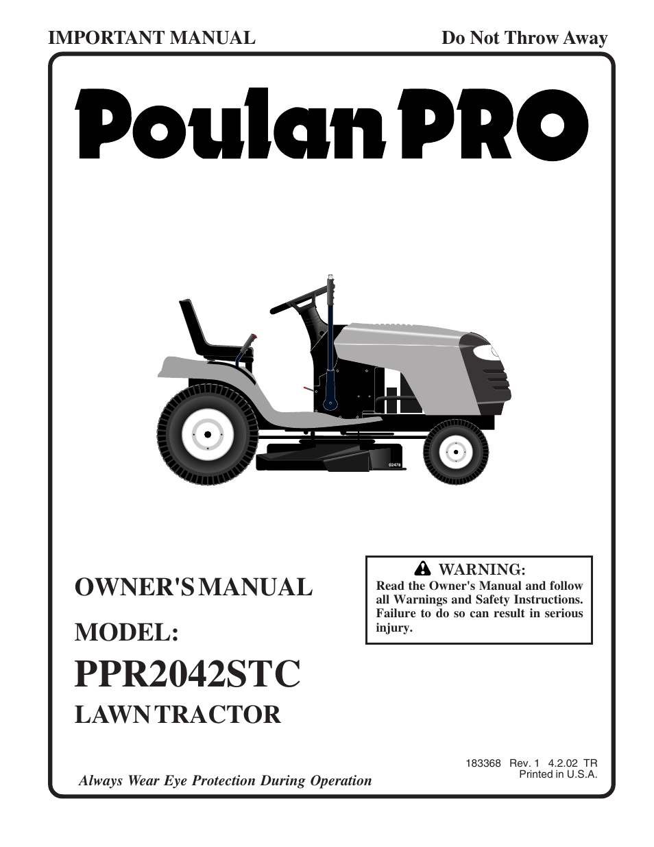 Poulan 183368 User Manual | 48 pages