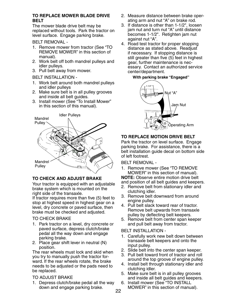 Poulan 191603 User Manual | Page 22 / 29