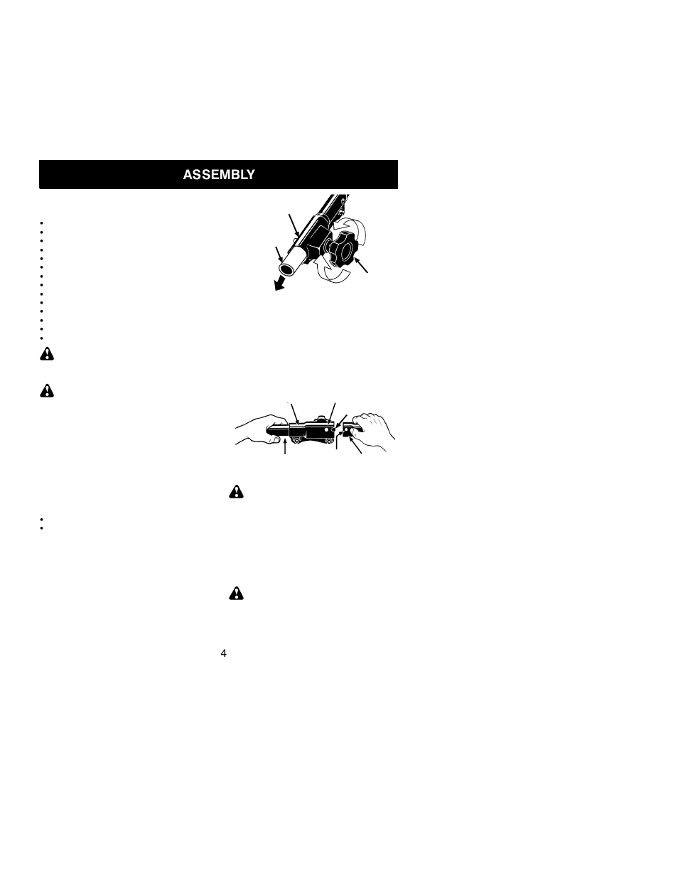 Assembly | Poulan PP335 User Manual | Page 4 / 19