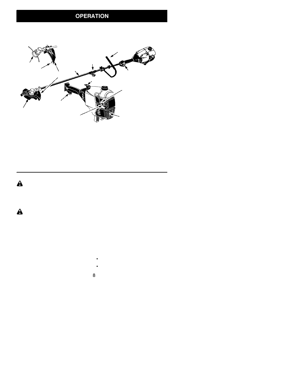 Operation | Poulan PP335 User Manual | Page 8 / 19