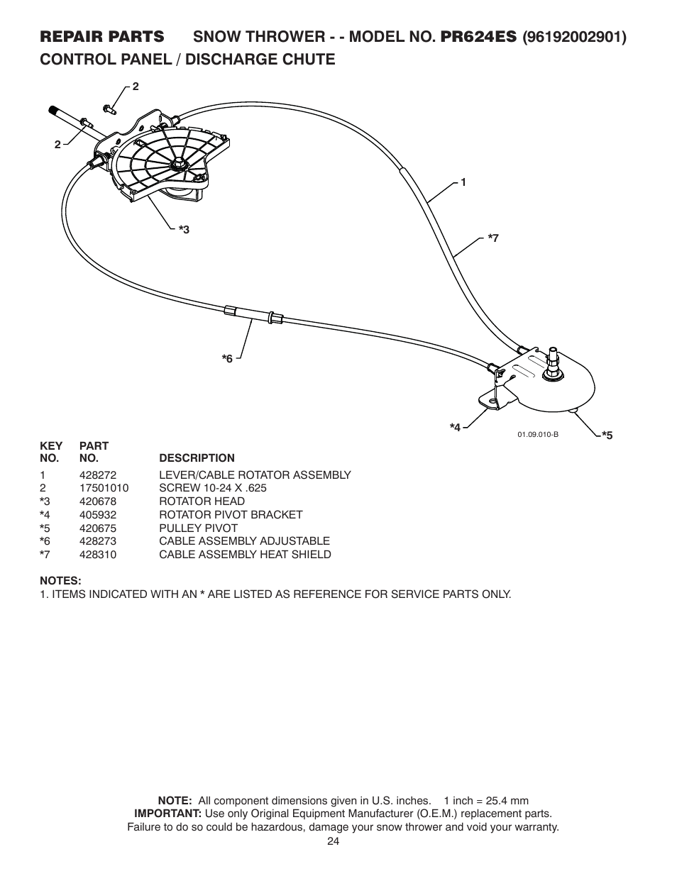 Poulan Pro PR624ES SNOW THROWER User Manual | Page 24 / 40