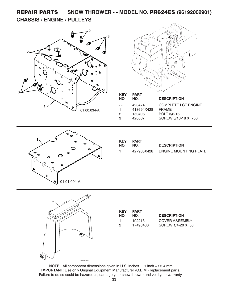 Poulan Pro PR624ES SNOW THROWER User Manual | Page 33 / 40