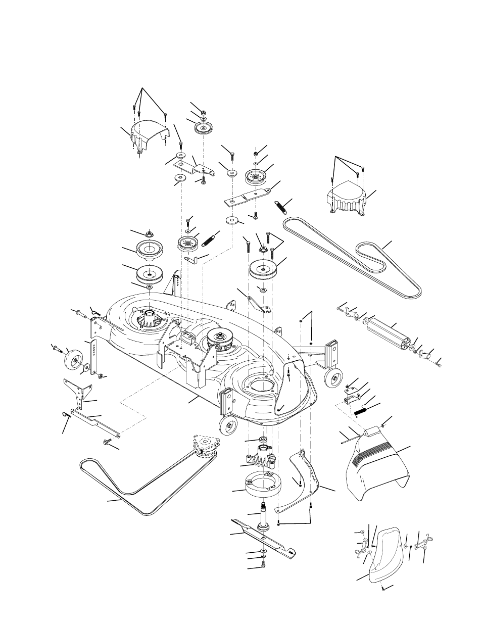 Repair parts, Tractor - model number dpr22h46sta, Mower deck | Poulan 176975 User Manual | Page 44 / 48