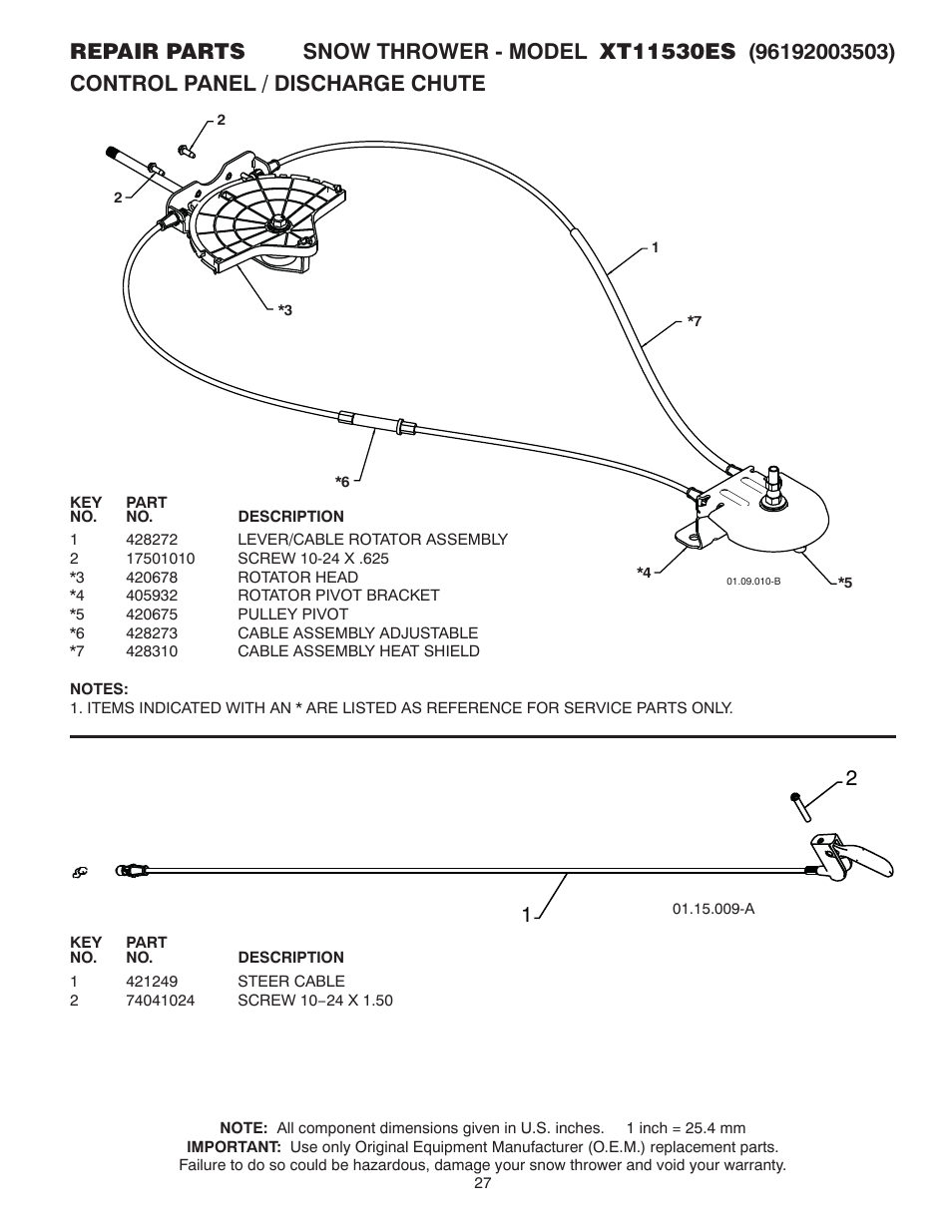 Poulan XT 96192003503 User Manual | Page 27 / 44