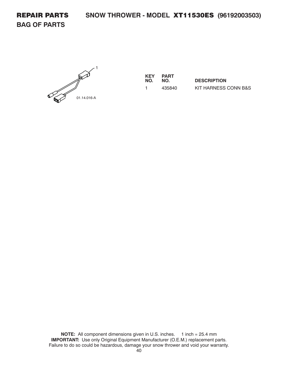 Poulan XT 96192003503 User Manual | Page 40 / 44