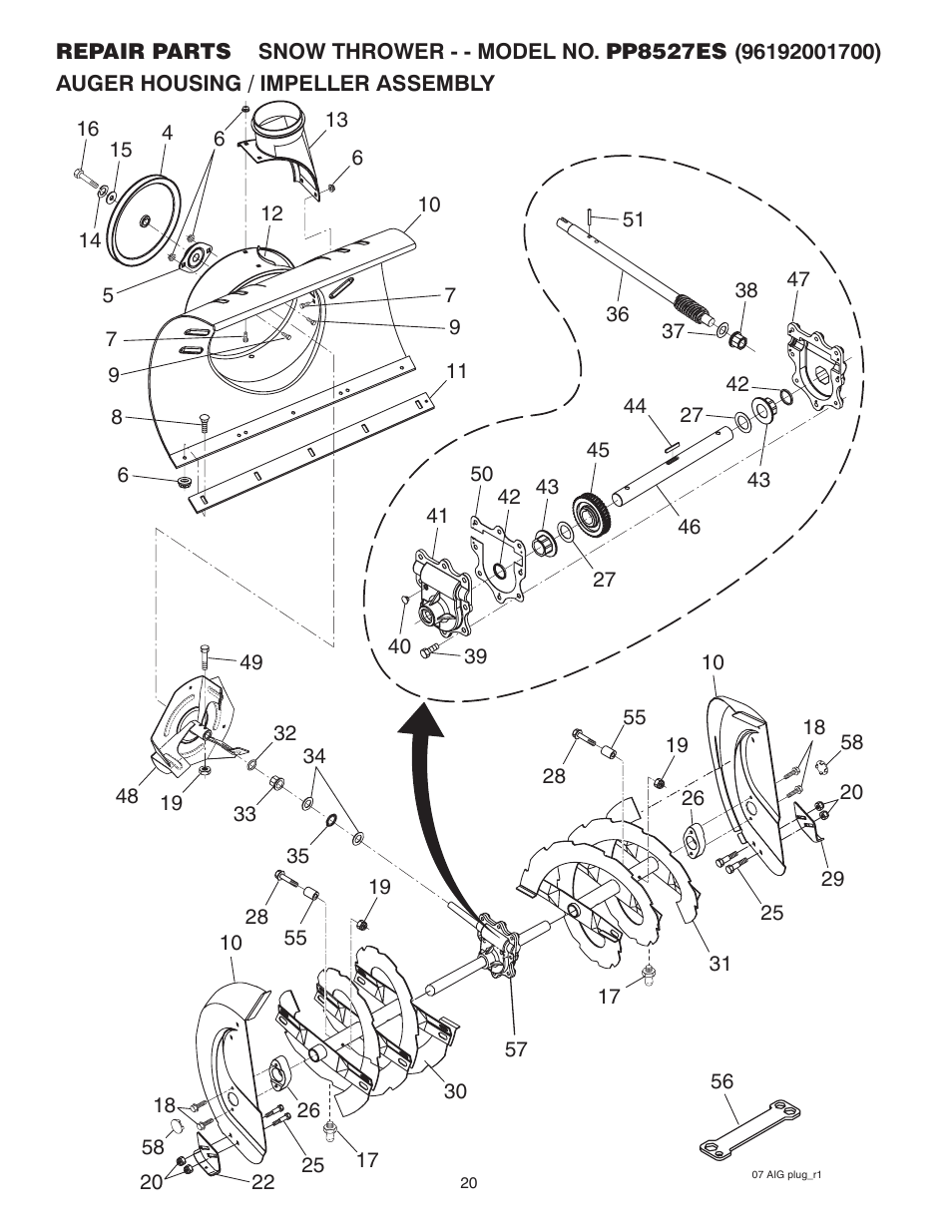 Poulan Pro PP8527ES SNOW THROWER User Manual | Page 20 / 32