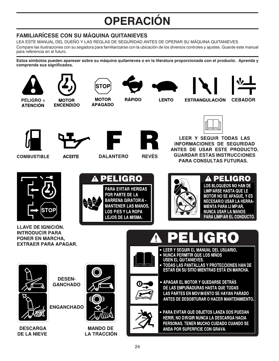 Operación | Poulan 96194000503 User Manual | Page 24 / 56