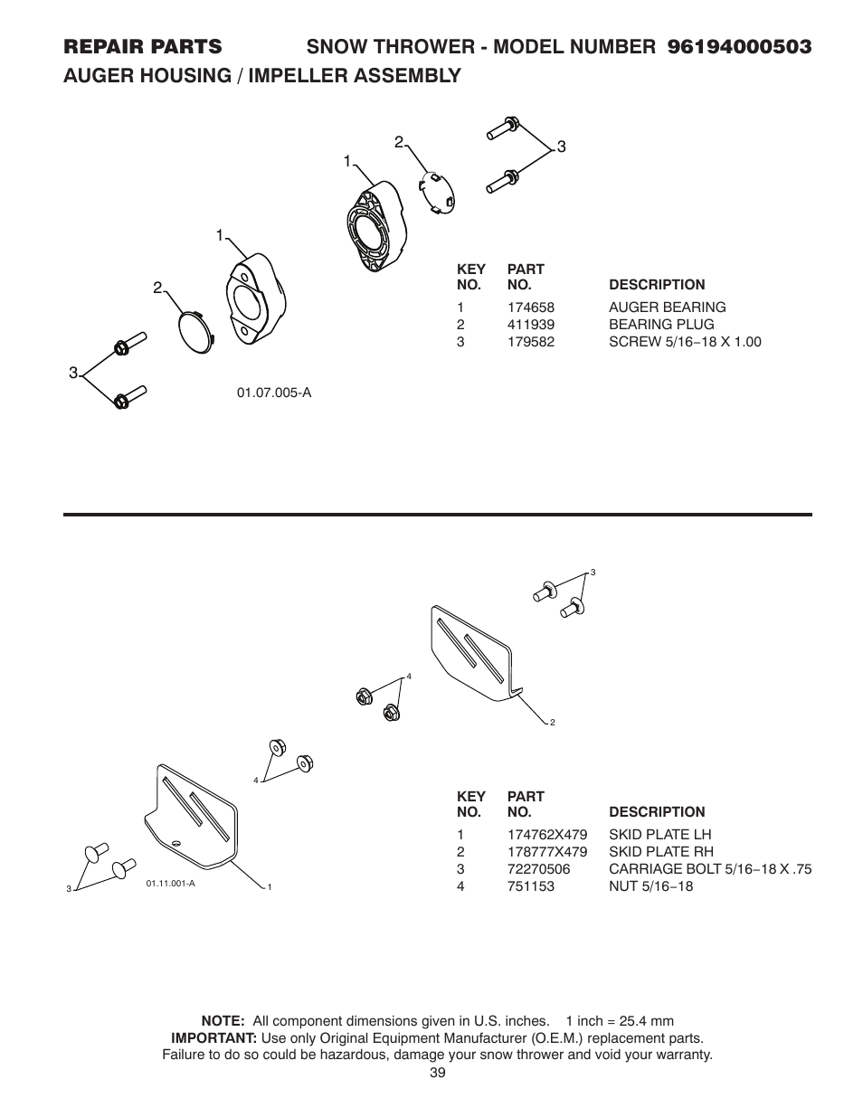 Poulan 96194000503 User Manual | Page 39 / 56